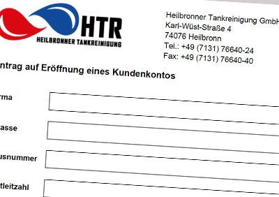 HTR Tankreinigungen Reinigungsauftrag